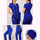 Conjunto Clínico Antifluido Mujer 3 Piezas Lirio Azul Rey - Miniatura 1