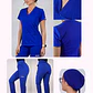 Conjunto Clínico Antifluido Mujer 3 Piezas Violeta Azul Rey - Miniatura 1