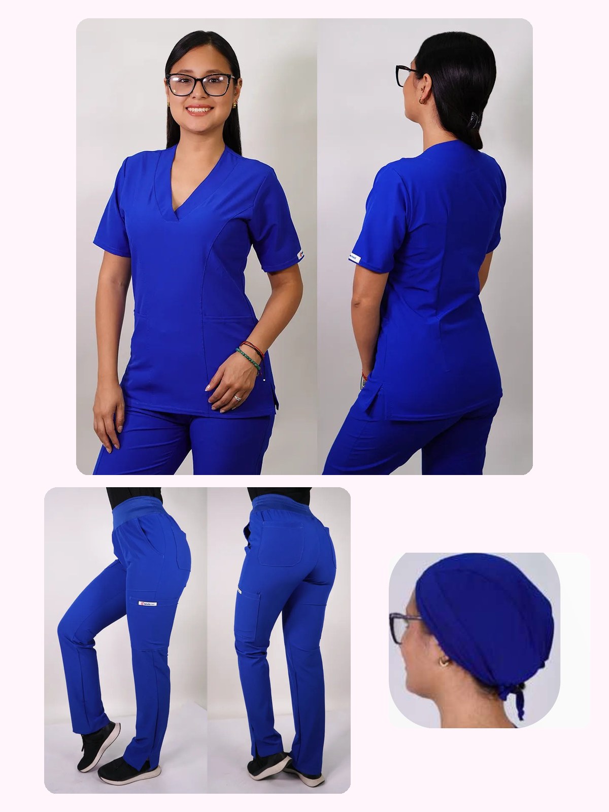 Conjunto Clínico Antifluido Mujer 3 Piezas Clásico Azul Rey — libreta de bolsillo para estudiantes de enfermería | Enfermera Rosada (1)