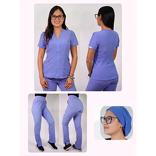 Conjunto Clínico Antifluido Mujer 3 Piezas Azalea Celeste — libreta de bolsillo para estudiantes de enfermería | Enfermera Rosada
