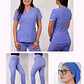 Conjunto Clínico Antifluido Mujer 3 Piezas Azalea Celeste - Miniatura 1