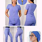 Conjunto Clínico Antifluido Mujer 3 Piezas Lirio Celeste - Miniatura 1