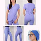 Conjunto Clínico Antifluido Mujer 3 Piezas Tulipán Celeste - Miniatura 1