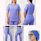 Conjunto Clínico Antifluido Mujer 3 Piezas Clásico Celeste - Miniatura 1