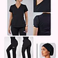 Conjunto Clínico Antifluido Mujer 3 Piezas Violeta Negro - Miniatura 1