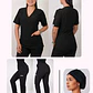 Conjunto Clínico Antifluido Mujer 3 Piezas Clásico Negro - Miniatura 1