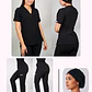 Conjunto Clínico Antifluido Mujer 3 Piezas Cuello V Negro - Miniatura 1