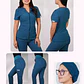 Conjunto Clínico Antifluido Mujer 3 Piezas Azalea Verde Petróleo - Miniatura 1
