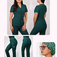 Conjunto Clínico Antifluido Mujer 3 Piezas Azalea Verde Botella - Miniatura 1