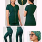 Conjunto Clínico Antifluido Mujer 3 Piezas Lirio Verde Botella - Miniatura 1