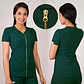 Conjunto Clínico Antifluido Mujer 3 Piezas Lirio Verde Botella - Miniatura 2