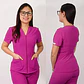 Conjunto Clínico Antifluido Mujer 3 Piezas Azalea Fucsia - Miniatura 2