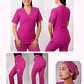 Conjunto Clínico Antifluido Mujer 3 Piezas Clásico Fucsia - Miniatura 1
