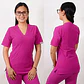 Conjunto Clínico Antifluido Mujer 3 Piezas Clásico Fucsia - Miniatura 2