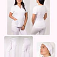 Conjunto Clínico Antifluido Mujer 3 Piezas Azalea Blanco - Miniatura 1