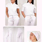 Conjunto Clínico Antifluido Mujer 3 Piezas Amapola Blanco - Miniatura 1