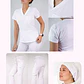Conjunto Clínico Antifluido Mujer 3 Piezas Violeta Blanco - Miniatura 1