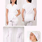 Conjunto Clínico Antifluido Mujer 3 Piezas Tulipán Blanco - Miniatura 1