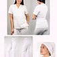 Conjunto Clínico Antifluido Mujer 3 Piezas Cuello V Blanco - Miniatura 1