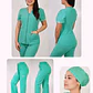 Conjunto Clínico Antifluido Mujer 3 Piezas Azalea Verde Pastel - Miniatura 1