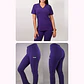 Dúo Clínico Delantal Elasticado + Pantalón Spandex Morado - Miniatura 1