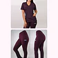 Dúo Clínico Delantal Elasticado + Pantalón Spandex Burdeo - Miniatura 1