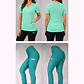 Dúo Clínico Delantal Elasticado + Pantalón Spandex Verde Pastel - Miniatura 1
