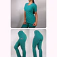 Dúo Clínico Delantal Elasticado + Pantalón Spandex Verde Turquesa - Miniatura 1