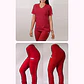 Dúo Clínico Delantal Elasticado + Pantalón Spandex Rojo - Miniatura 1