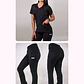 Dúo Clínico Delantal Elasticado + Pantalón Spandex Negro - Miniatura 1