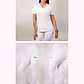 Dúo Clínico Delantal Elasticado + Pantalón Spandex Blanco - Miniatura 1