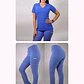 Dúo Clínico Delantal Elasticado + Pantalón Spandex Celeste - Miniatura 1