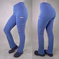 Dúo Clínico Delantal Elasticado + Pantalón Spandex Celeste - Miniatura 3