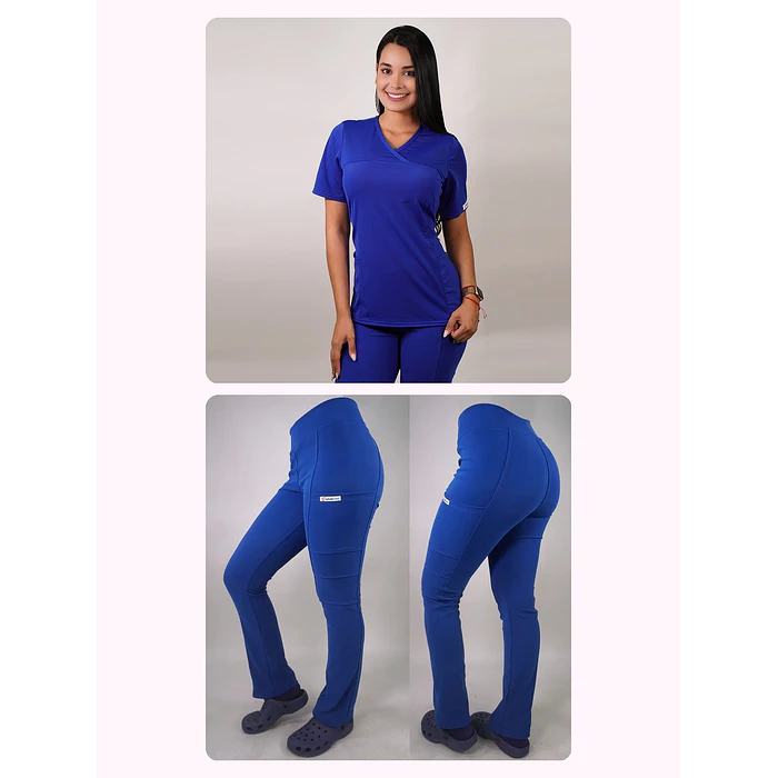 Dúo Clínico Delantal Elasticado + Pantalón Spandex
