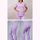 Dúo Clínico Delantal Elasticado + Pantalón Flexxy Lila Pastel - Miniatura 1