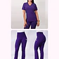 Dúo Clínico Delantal Elasticado + Pantalón Flexxy Morado - Miniatura 1