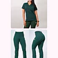 Dúo Clínico Delantal Elasticado + Pantalón Flexxy Verde Botella - Miniatura 1