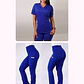 Dúo Clínico Delantal Elasticado + Pantalón Flexxy Azul Rey - Miniatura 1