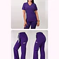 Dúo Clínico Delantal Elasticado + Pantalón Roma Morado - Miniatura 1