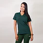 Dúo Clínico Delantal Elasticado + Pantalón Roma Verde Botella - Miniatura 2