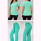 Dúo Clínico Delantal Elasticado + Pantalón Roma Verde Pastel - Miniatura 1