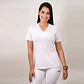 Dúo Clínico Delantal Elasticado + Pantalón Roma Blanco - Miniatura 2