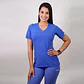 Dúo Clínico Delantal Elasticado + Pantalón Roma Celeste - Miniatura 2