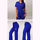Dúo Clínico Delantal Elasticado + Pantalón Roma Azul Rey - Miniatura 1