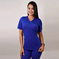 Dúo Clínico Delantal Elasticado + Pantalón Roma Azul Rey - Miniatura 2