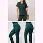 Dúo Clínico Delantal Elasticado + Pantalón PM Verde Botella - Miniatura 1