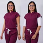 Dúo Clínico Delantal Amapola + Pantalón Spandex Burdeo - Miniatura 2