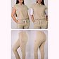 Dúo Clínico Delantal Amapola + Pantalón Spandex Beige - Miniatura 1