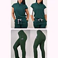Dúo Clínico Delantal Amapola + Pantalón Spandex Verde Botella - Miniatura 1