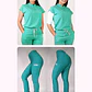 Dúo Clínico Delantal Amapola + Pantalón Spandex Verde Pastel - Miniatura 1